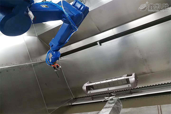 塗裝機器人在（zài）靜（jìng）電噴塑流水線中的作用是什麽嗎?