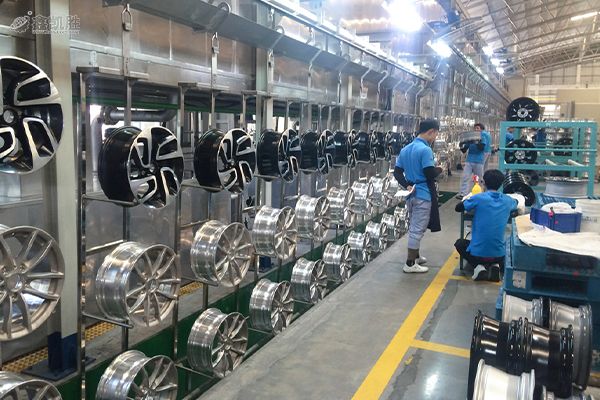 汽車鋁合金(jīn)輪轂粉末噴塗生產線_噴粉設備 汽車鋁(lǚ)合金輪轂粉末噴塗生產線_噴粉設備