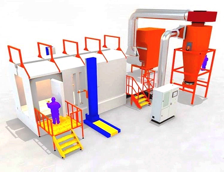 大旋風噴粉房（fáng）粉末回收係統_工作原理_粉房主要結構和部件